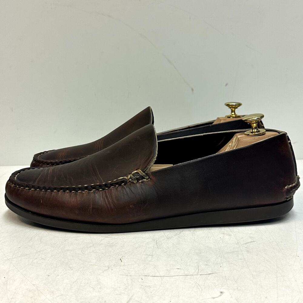 VGUC Oak Street Bootmakers Slip Moc Dark Brown Chromexcel Made in USA 11 D